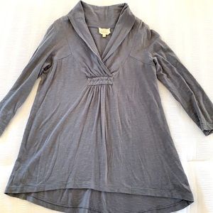 Deletta gray 3/4 length shirt